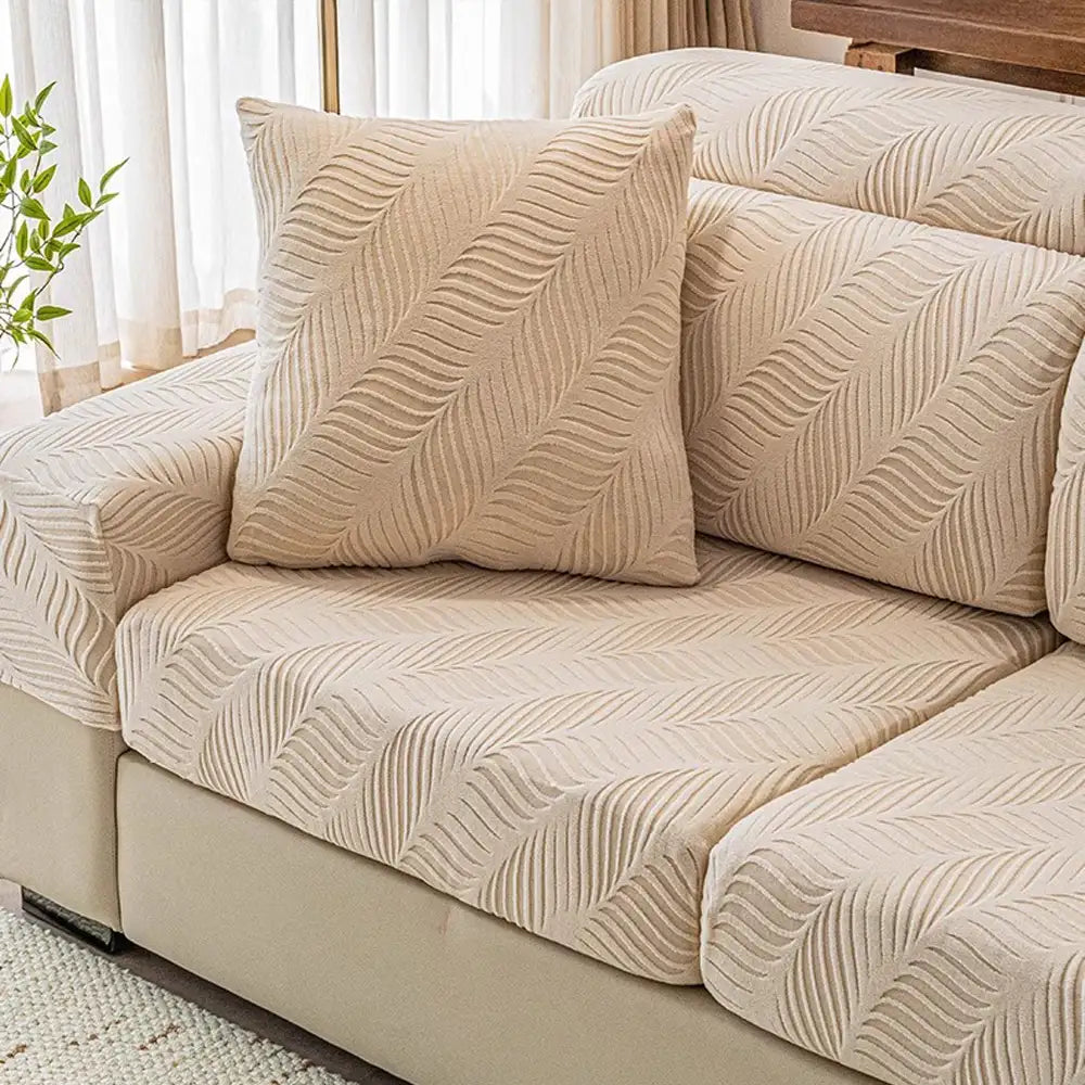 Wave Jacquard Polar Fleece Protección antiestática Cubierta de sofá de envoltura completa
