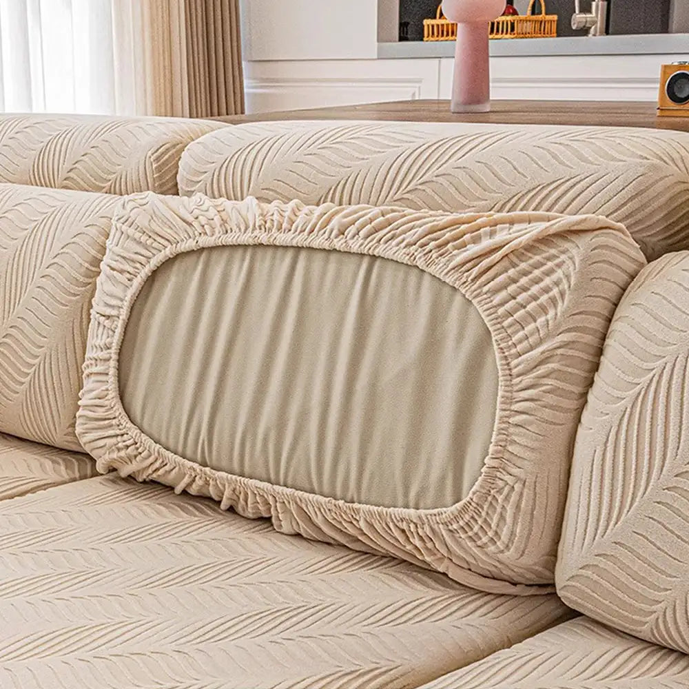 Wave Jacquard Polar Fleece Protección antiestática Cubierta de sofá de envoltura completa