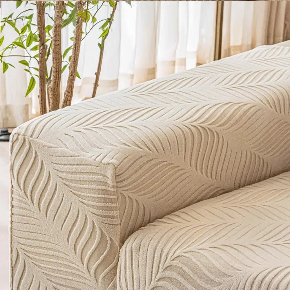 Wave Jacquard Polar Fleece Protección antiestática Cubierta de sofá de envoltura completa