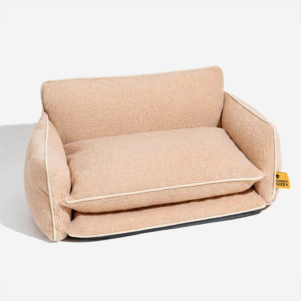 Cubierta de cama - Sofá para perros y gatos de doble capa de suave piel de cordero sintética