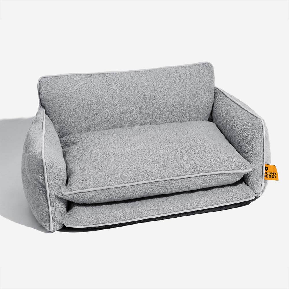 Cubierta de cama - Sofá para perros y gatos de doble capa de suave piel de cordero sintética