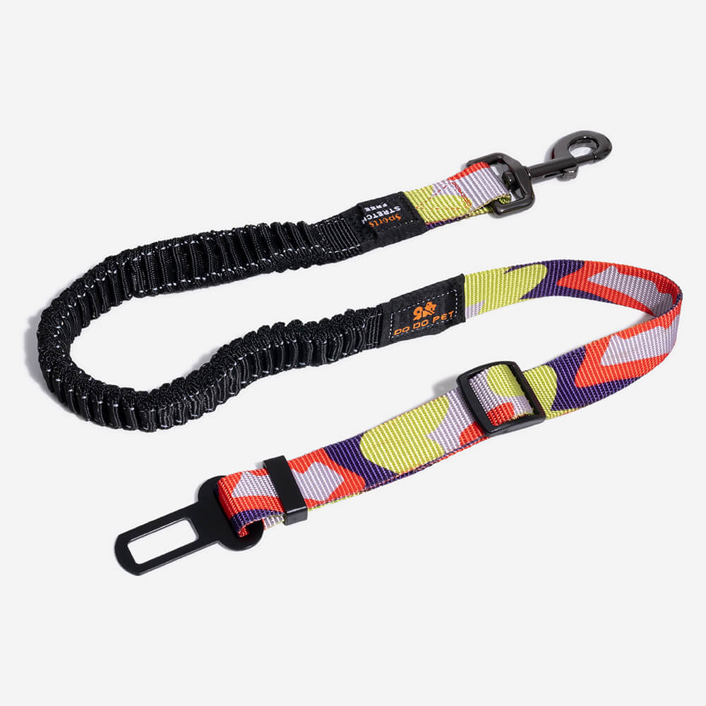 Cinturón de seguridad ajustable y fresco para accesorios coloridos para perros