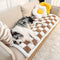 Cubierta del sofá de la cama de la alfombra de mascotas de color cuadrado de color cuadrado de color crema de color crema