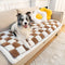 Cubierta del sofá de la cama de la alfombra de mascotas de color cuadrado de color cuadrado de color crema de color crema