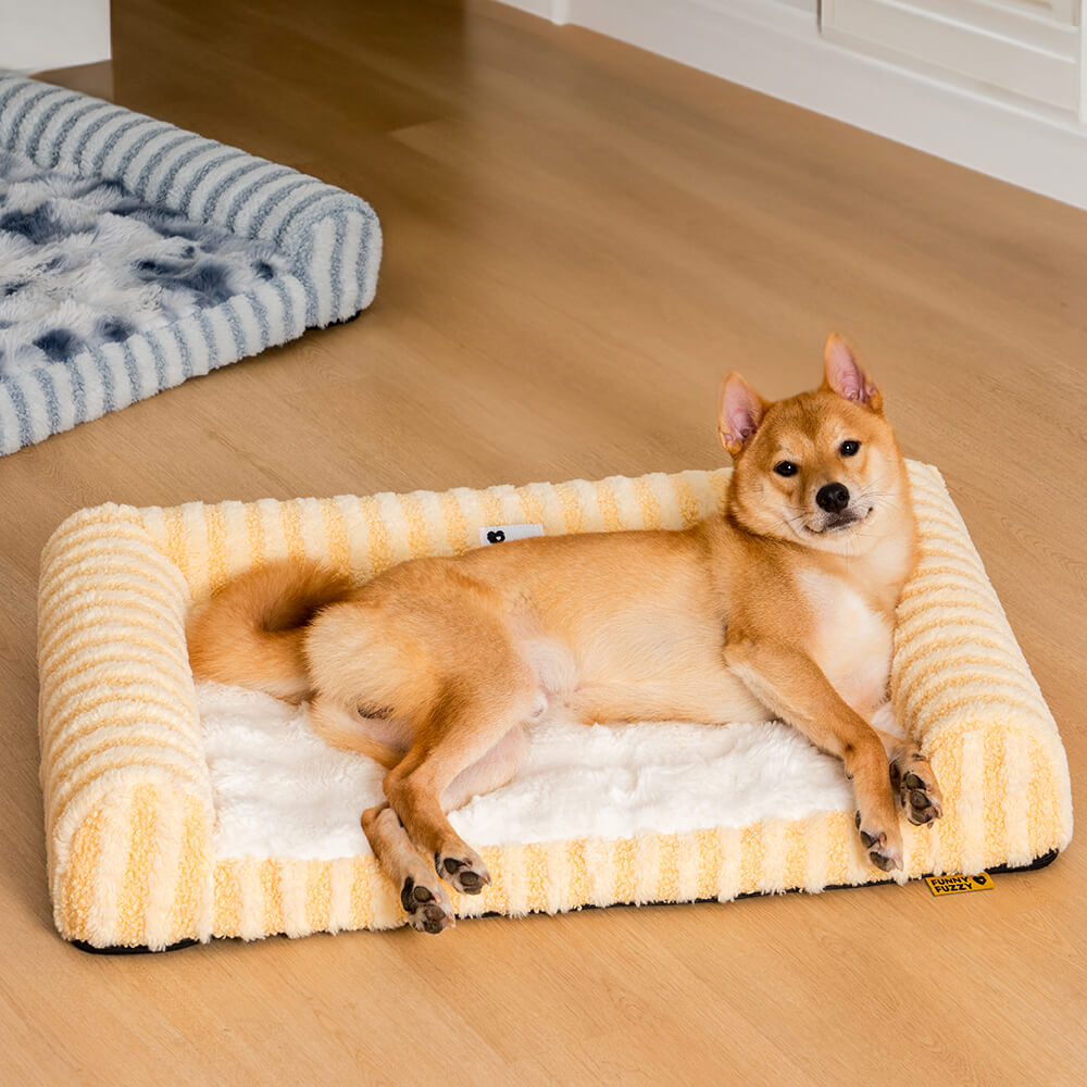 Cama grande para perros grande y esponjosa de lujo con soporte completo para aliviar la ansiedad