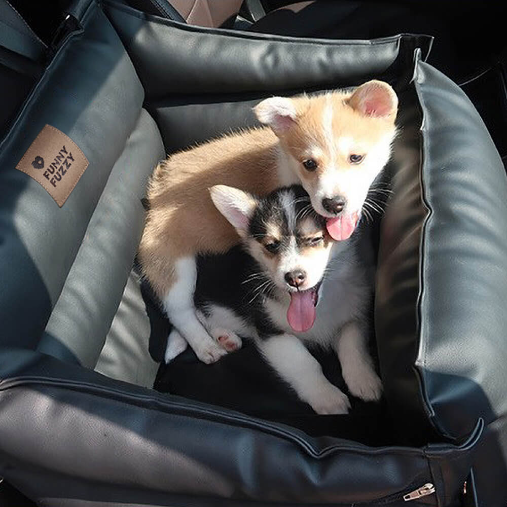 Cama de coche para mascotas completamente de cuero