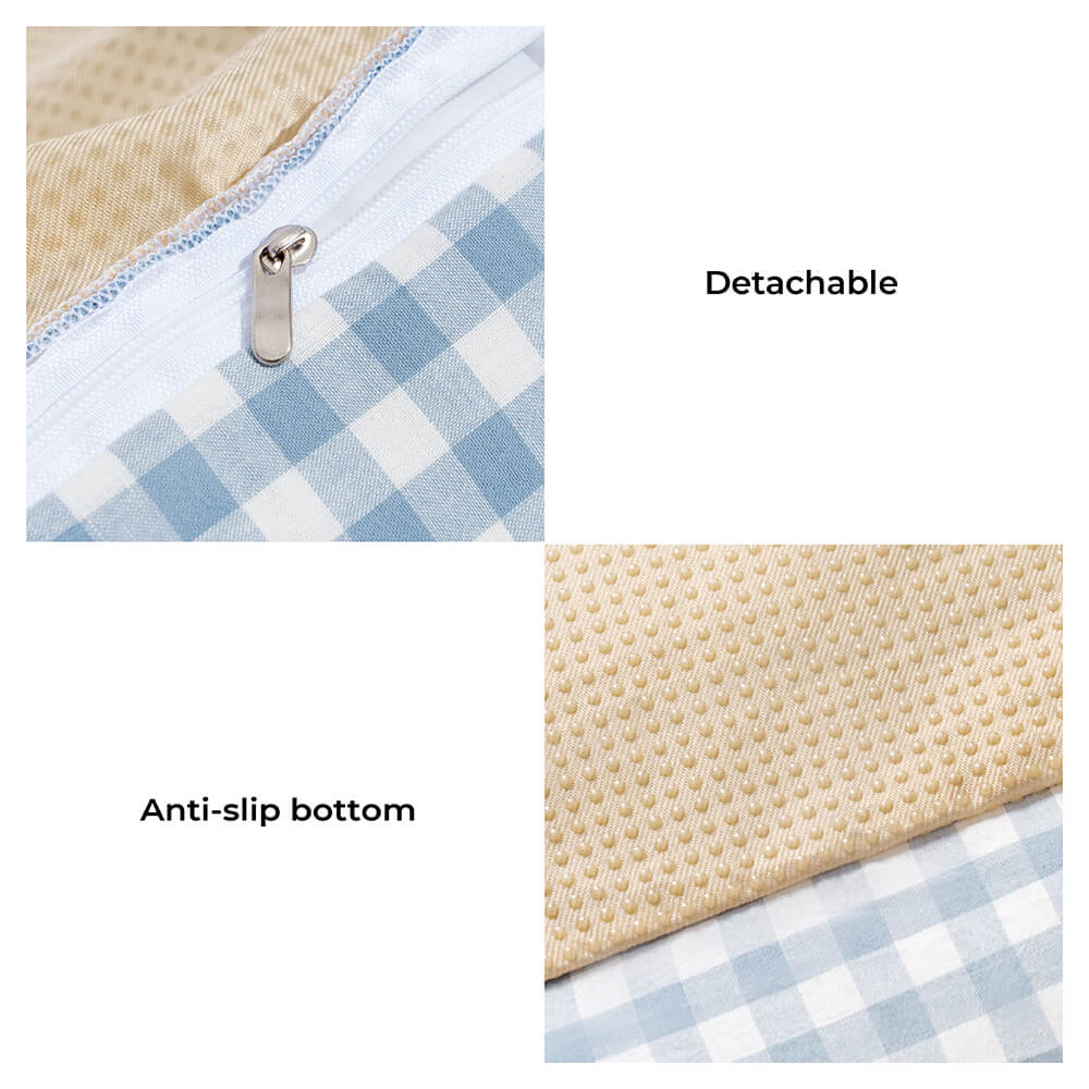 Cama de perros calientes y gatos calientes de flaute a cuadros de moda