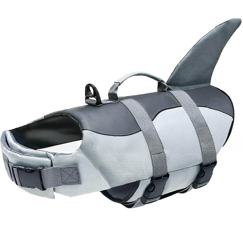 Chaleco salvavidas para perro de estilo sirena y tiburón, ajuste seguro