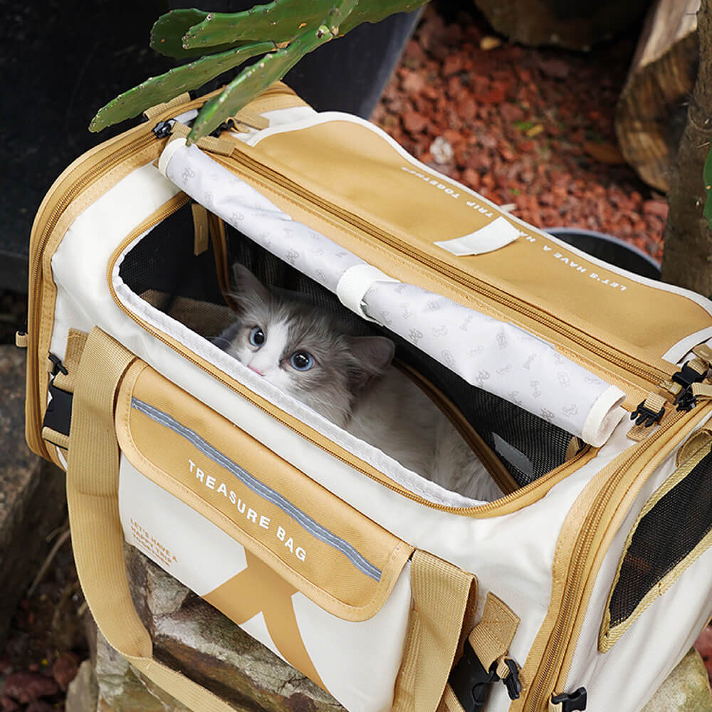 Bolsa de Transporte para Mascotas Portátil, Plegable y Transpirable