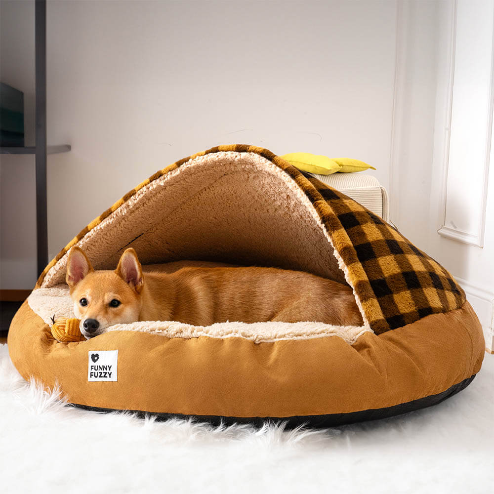 Cama nido para mascotas con dosel redondo Dream Hideaway para perros