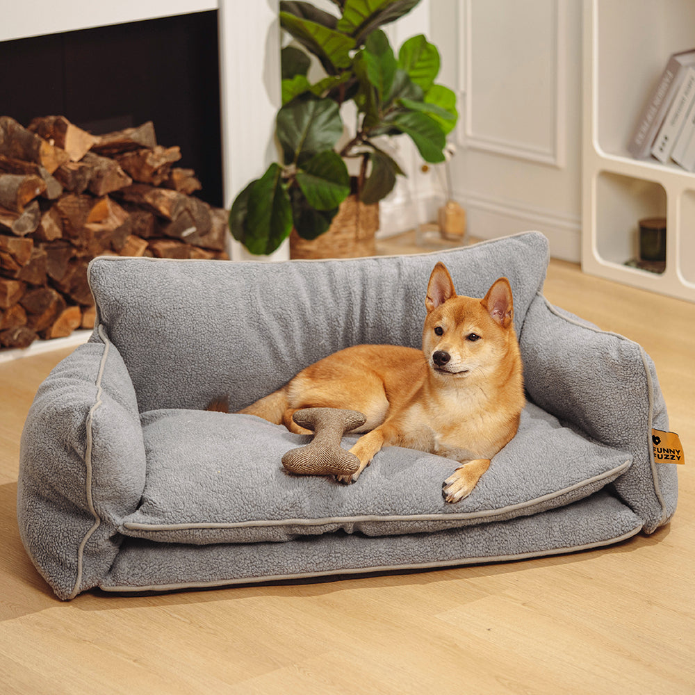 Cubierta de cama - Sofá para perros y gatos de doble capa de suave piel de cordero sintética