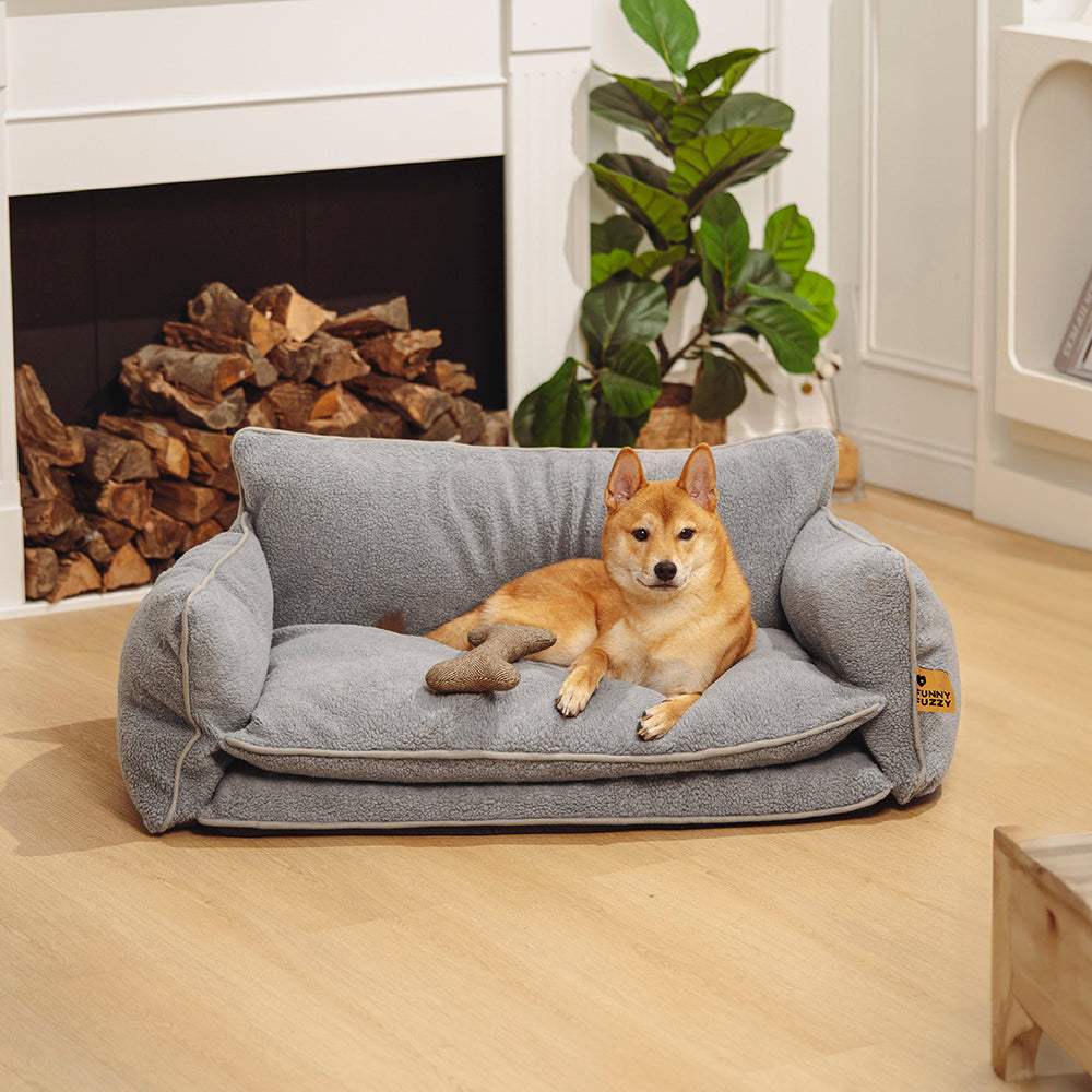 Cubierta de cama - Sofá para perros y gatos de doble capa de suave piel de cordero sintética