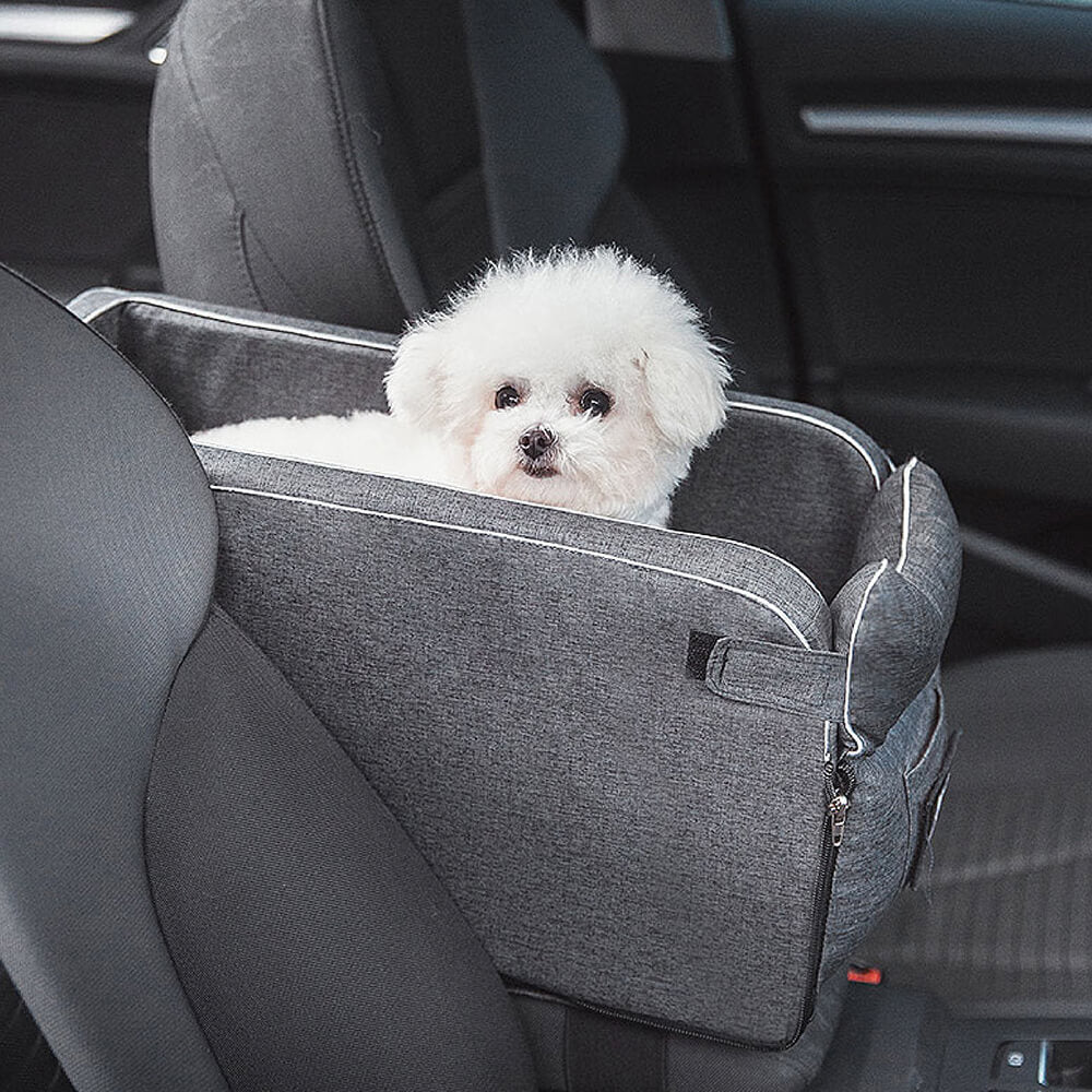 Asiento de coche para mascotas con consola Lookout Square de ante