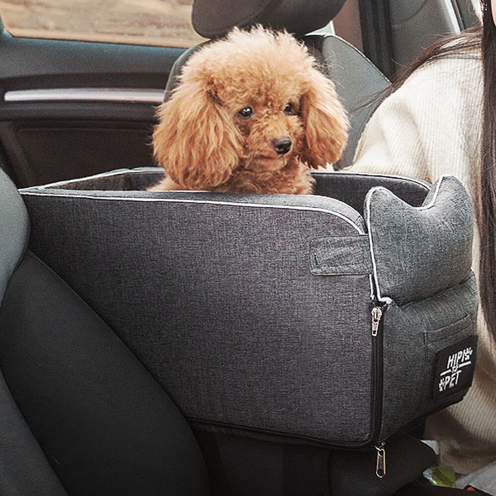 Asiento de coche para mascotas con consola Lookout Square de ante