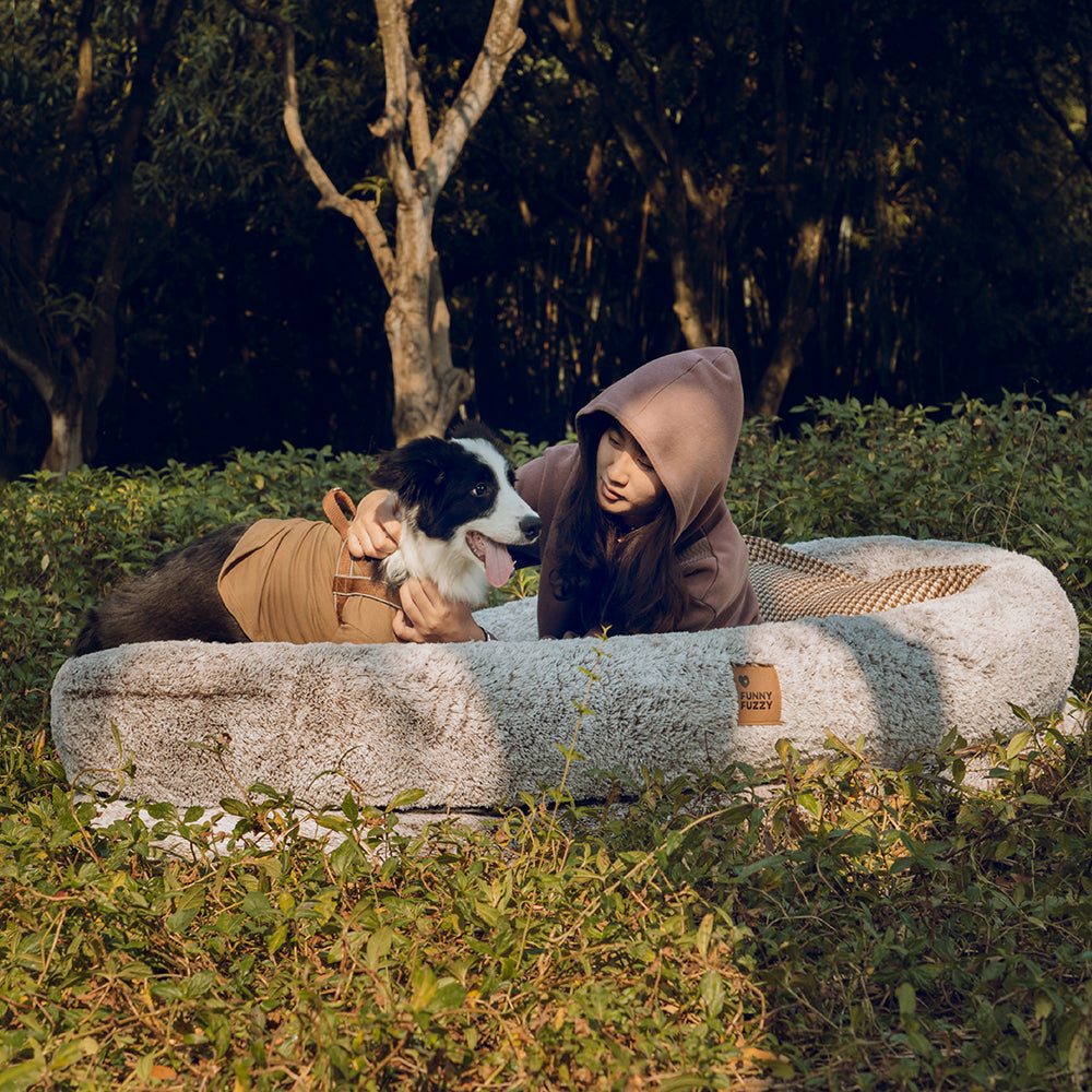 Cama de lujo súper grande para dormir más profundamente para humanos y perros