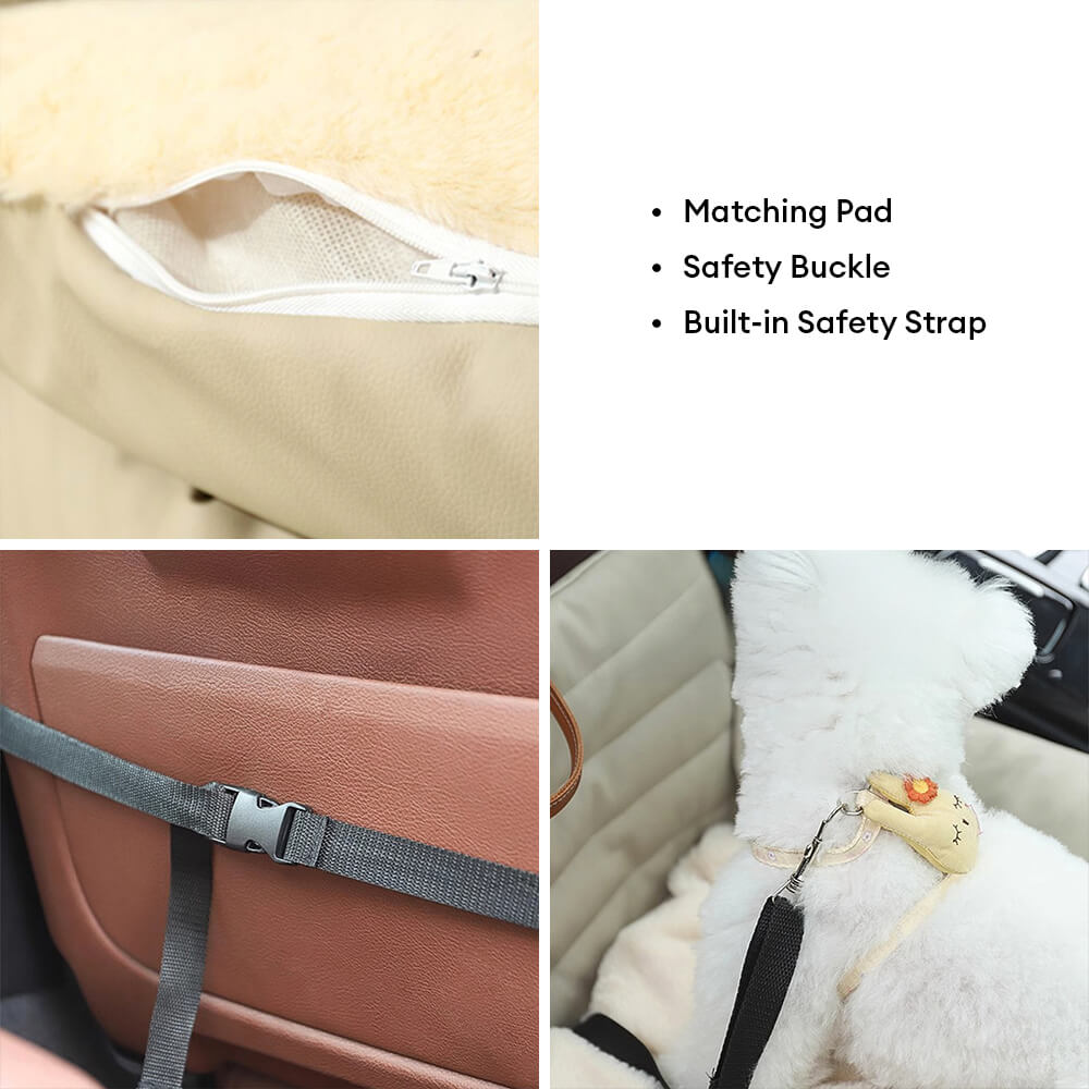 Cama para perros con respaldo grueso y suave para coche