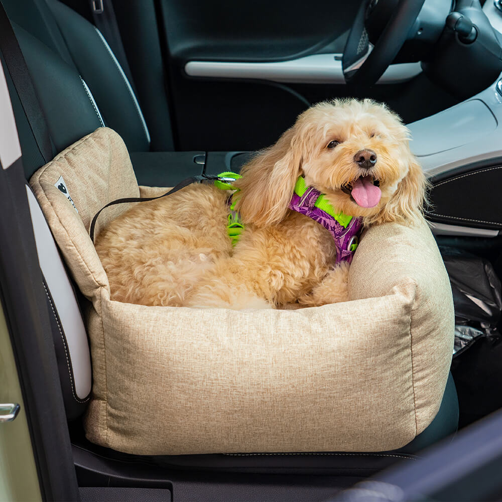 Cama de respaldo para perros durable y lavable tipo cojín de viaje para asiento trasero de automóvil