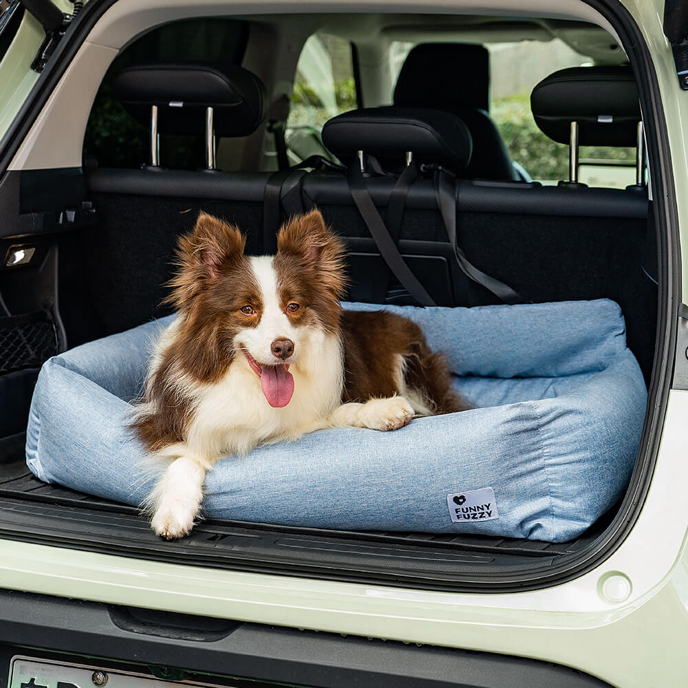 Cama para asiento trasero de coche, lavable, duradera, completa, con refuerzo de viaje