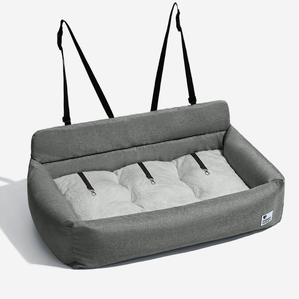 Cama para asiento trasero de coche, lavable, duradera, completa, con refuerzo de viaje