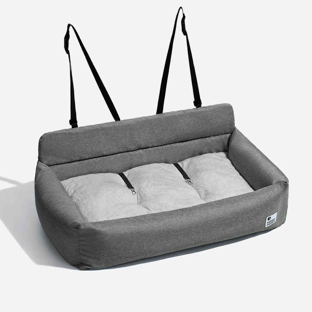 Cama para asiento trasero de coche, lavable, duradera, completa, con refuerzo de viaje