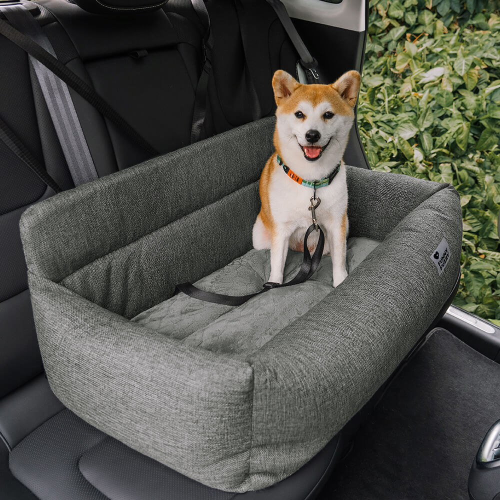 Cama de respaldo para perros durable y lavable tipo cojín de viaje para asiento trasero de automóvil