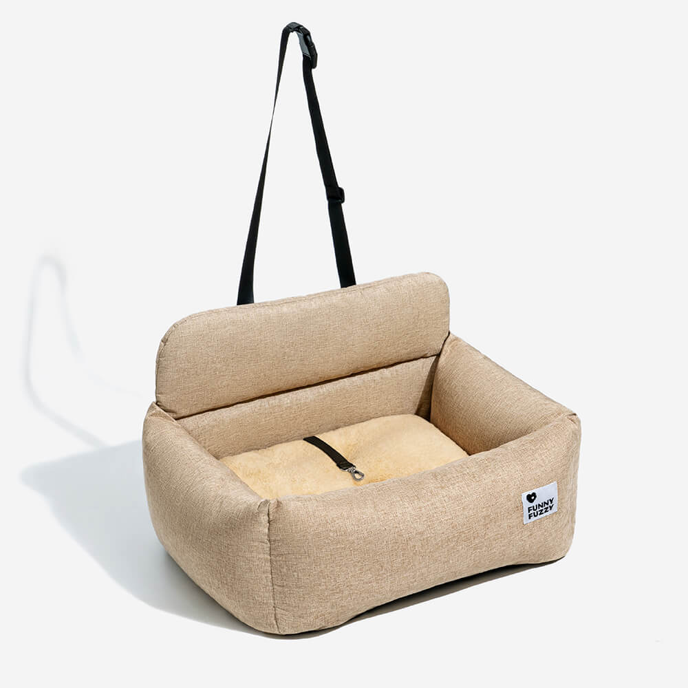 Cama de respaldo para perros durable y lavable tipo cojín de viaje para asiento trasero de automóvil