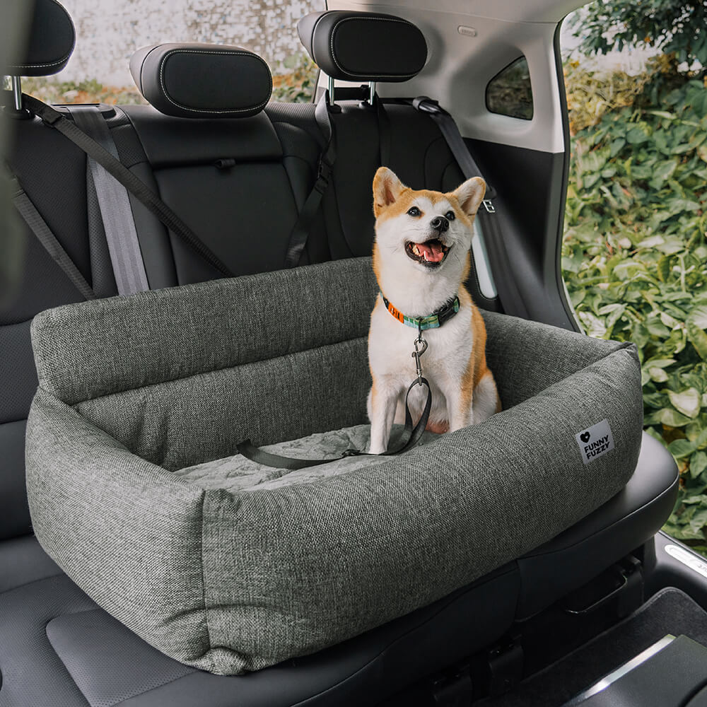 Cama de respaldo para perros durable y lavable tipo cojín de viaje para asiento trasero de automóvil