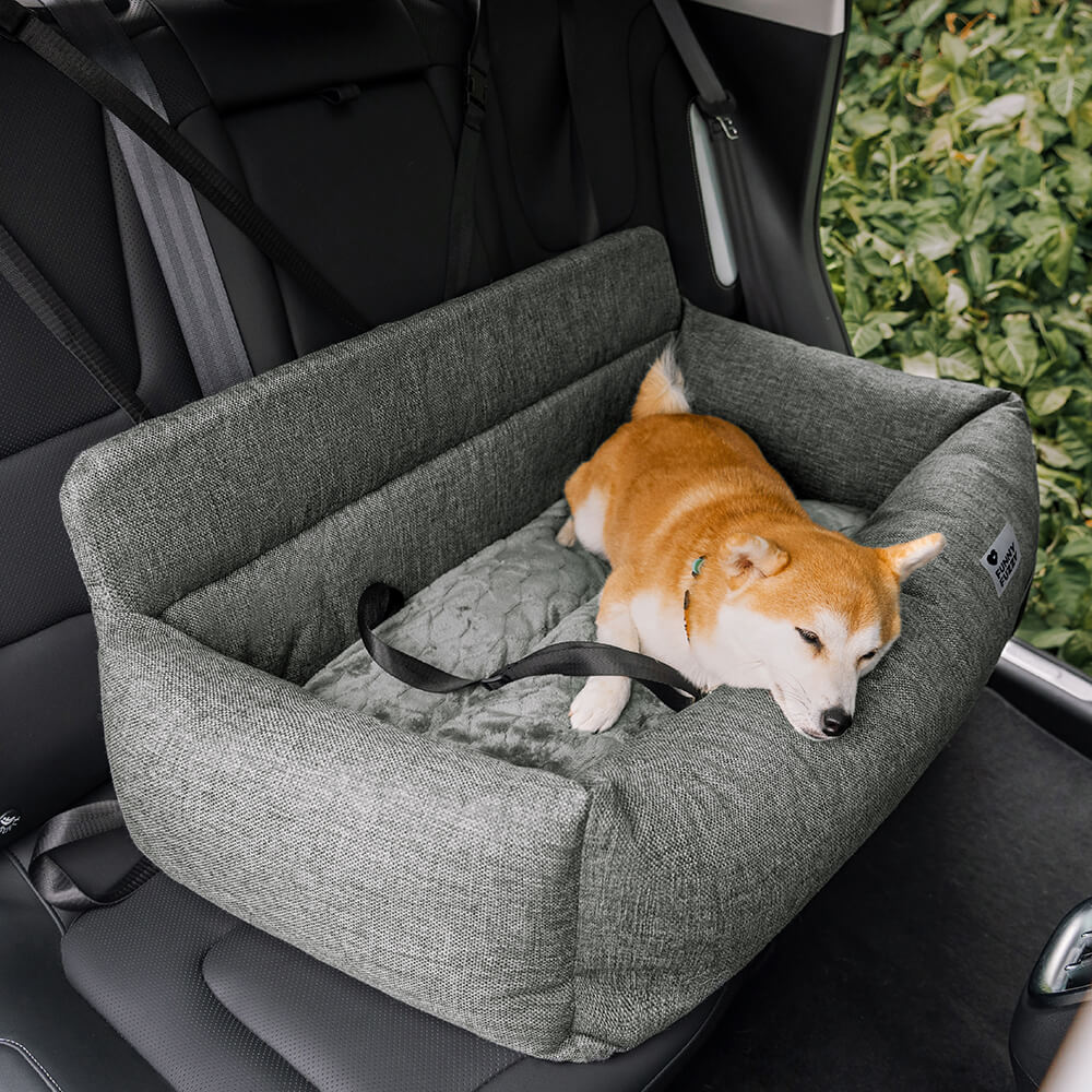 Cama de respaldo para perros durable y lavable tipo cojín de viaje para asiento trasero de automóvil