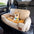 Cama de Asiento Trasero para Perros de Tamaño Mediano a Grande con Refuerzo para Viajes en Coche