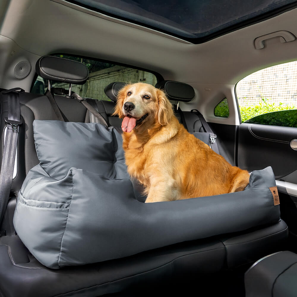 Cama de respaldo impermeable y segura para perros medianos y grandes para viajes en coche