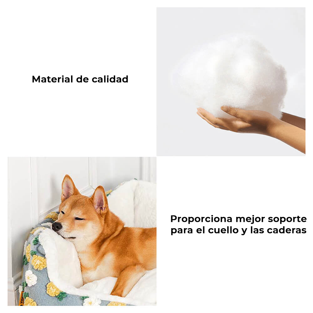 Cama para perros y gatos con mechones de lana hecha a mano ultra acogedora