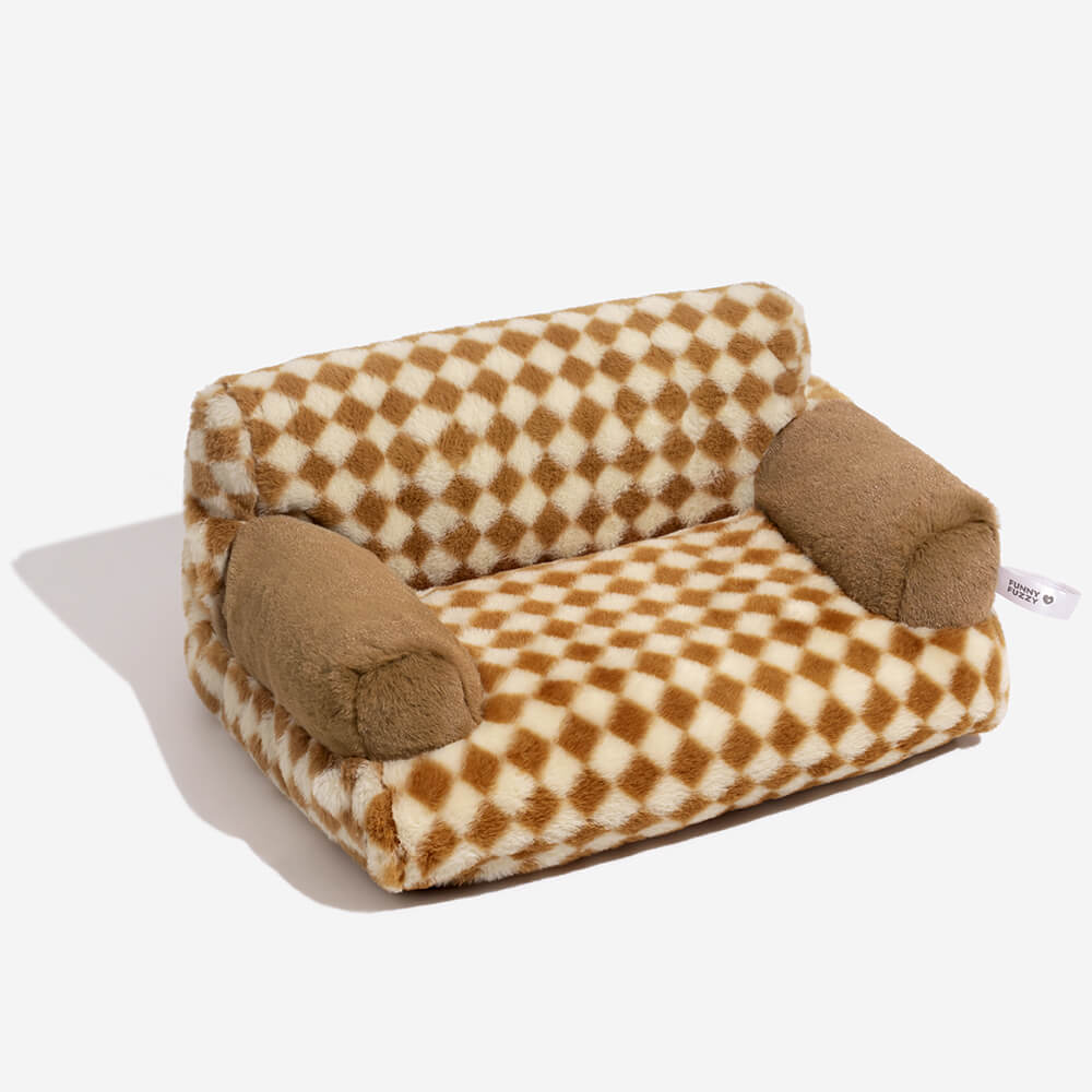 Cama de sofá de gato de diamantes de ocio vintage
