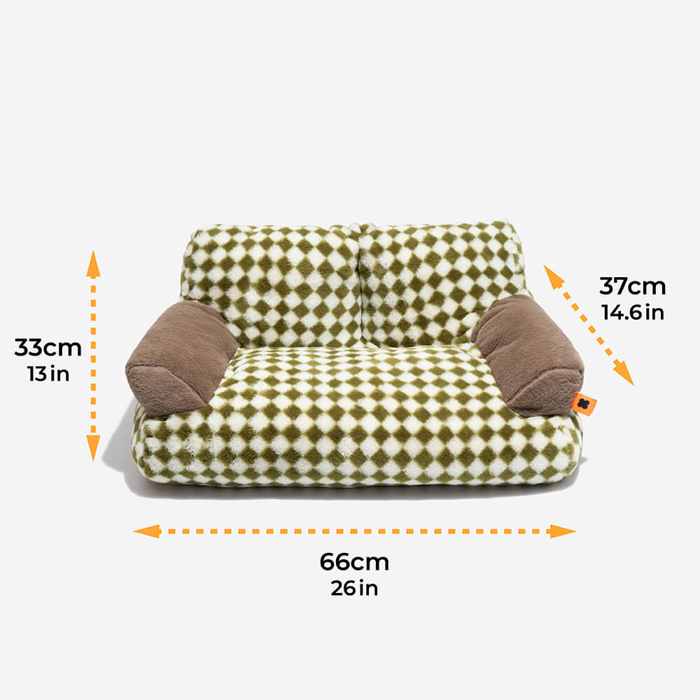 Cama de sofá de gato de diamantes de ocio vintage