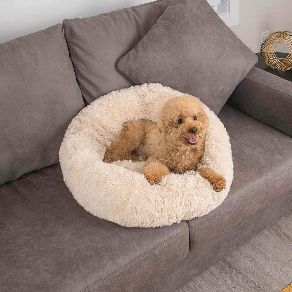 Cama para perros esponjosa y redonda