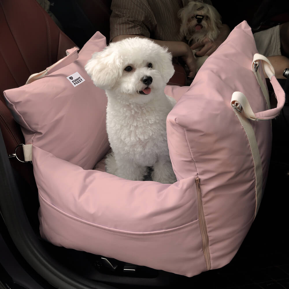 Asiento de Coche para Perros Impermeable con Cama - Primera Clase