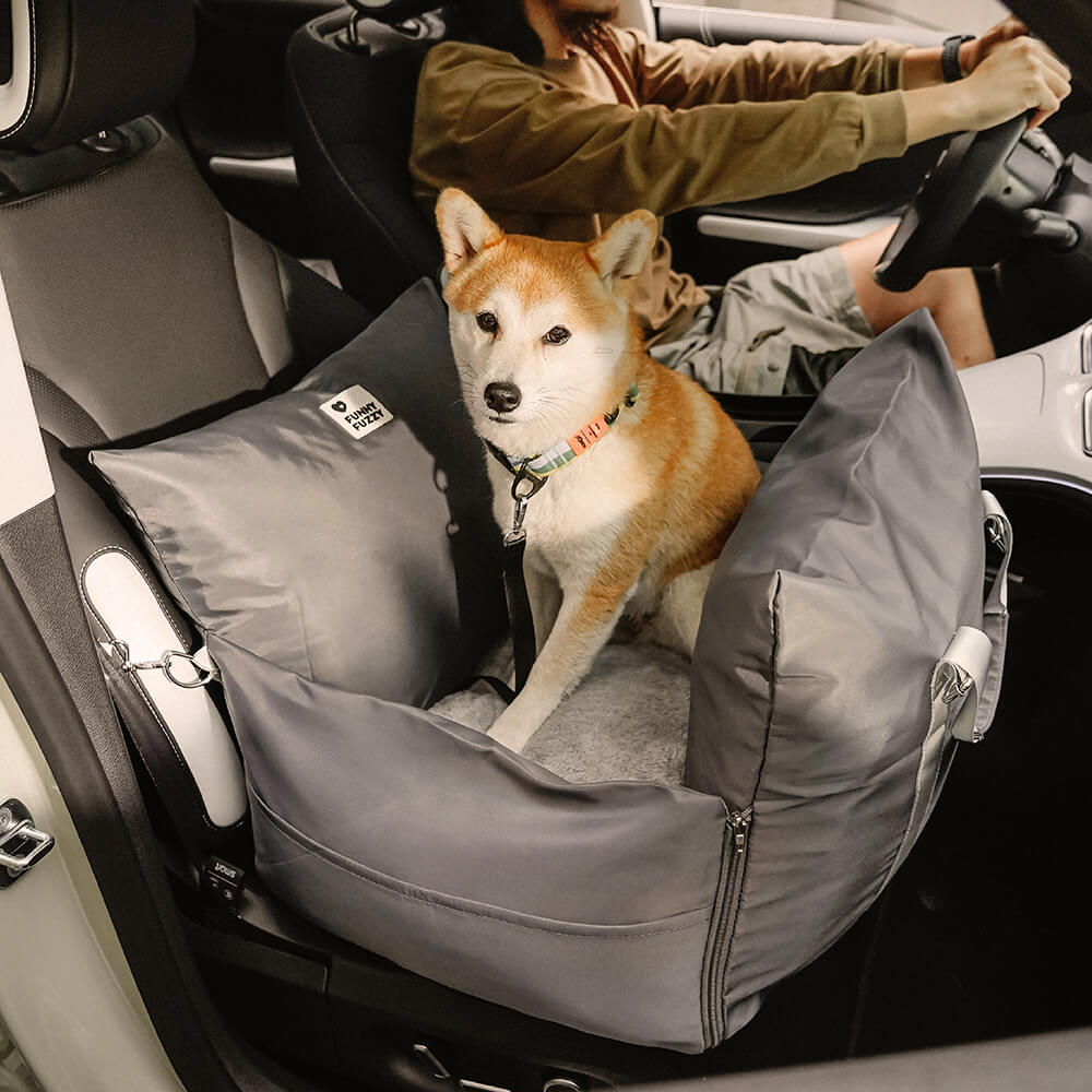 Asiento de Coche para Perros Impermeable con Cama - Primera Clase