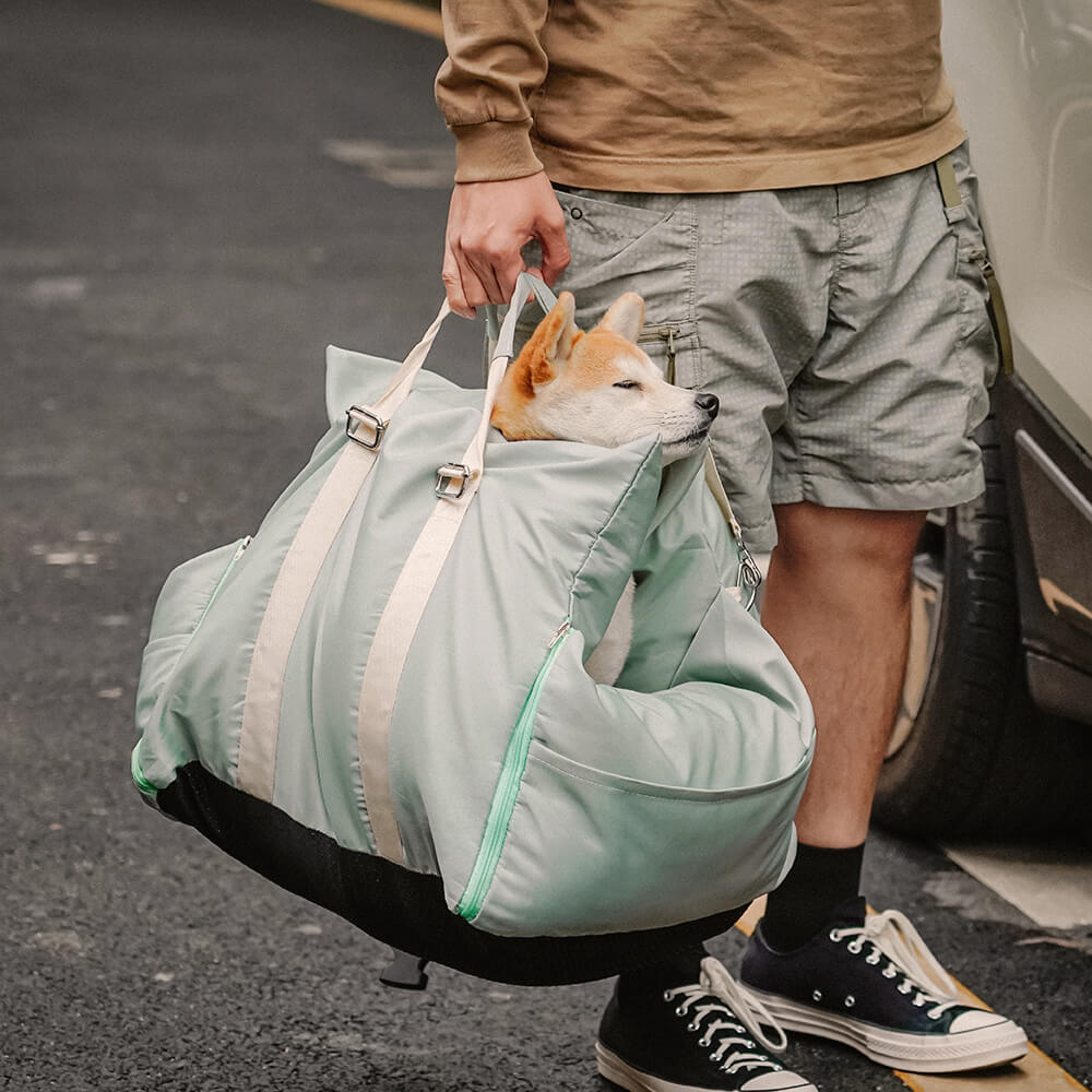 Asiento de Coche para Perros Impermeable con Cama - Primera Clase