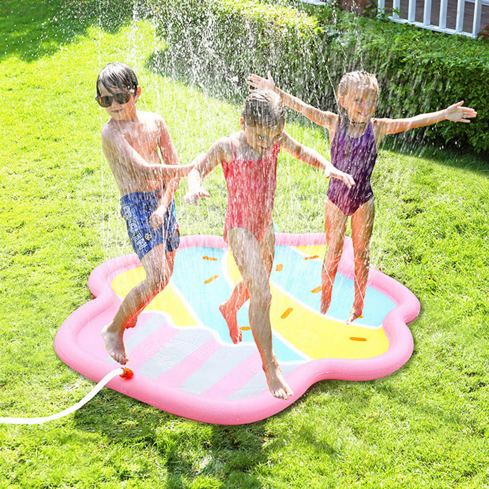 Alfombra de juego para niños con helado, almohadilla rociadora para perros