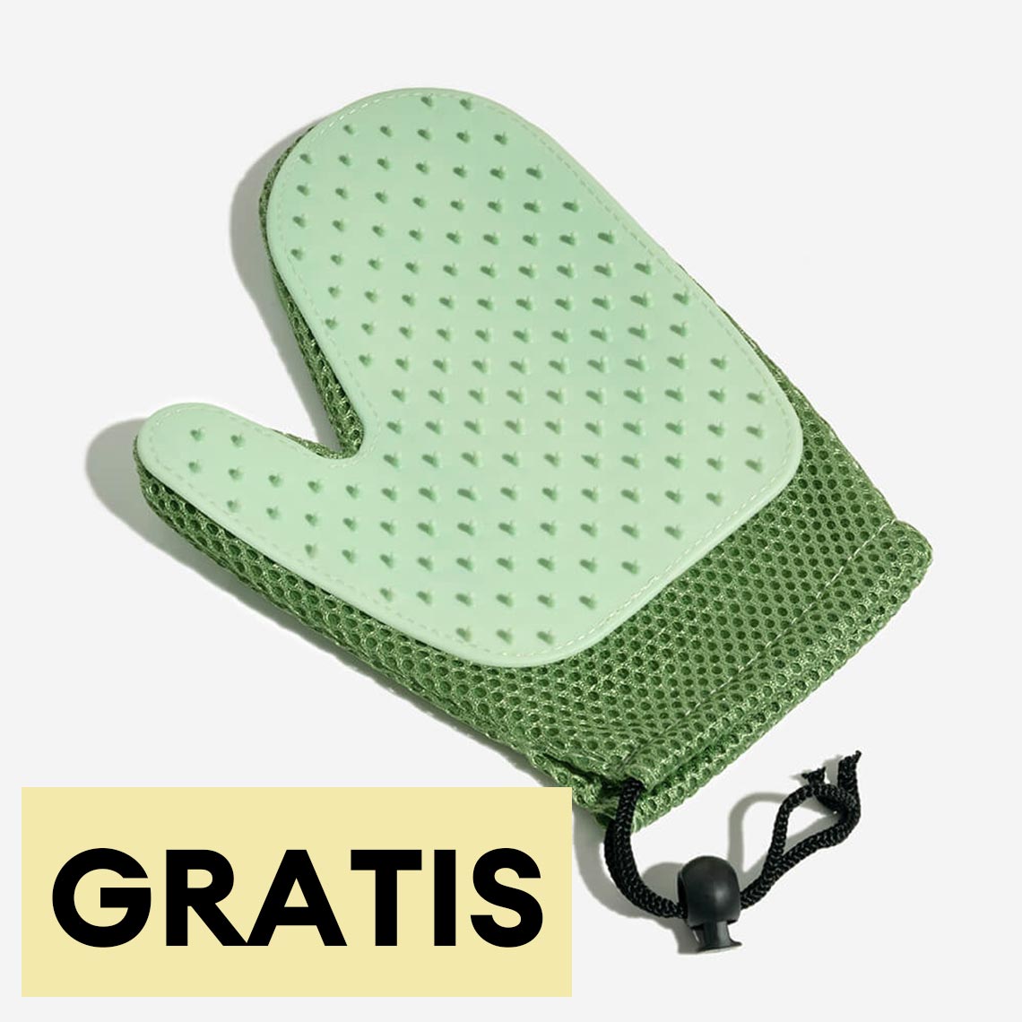 Guante de aseo con cepillo flotante para mascotas de doble cara de silicona——Cantidad limitada