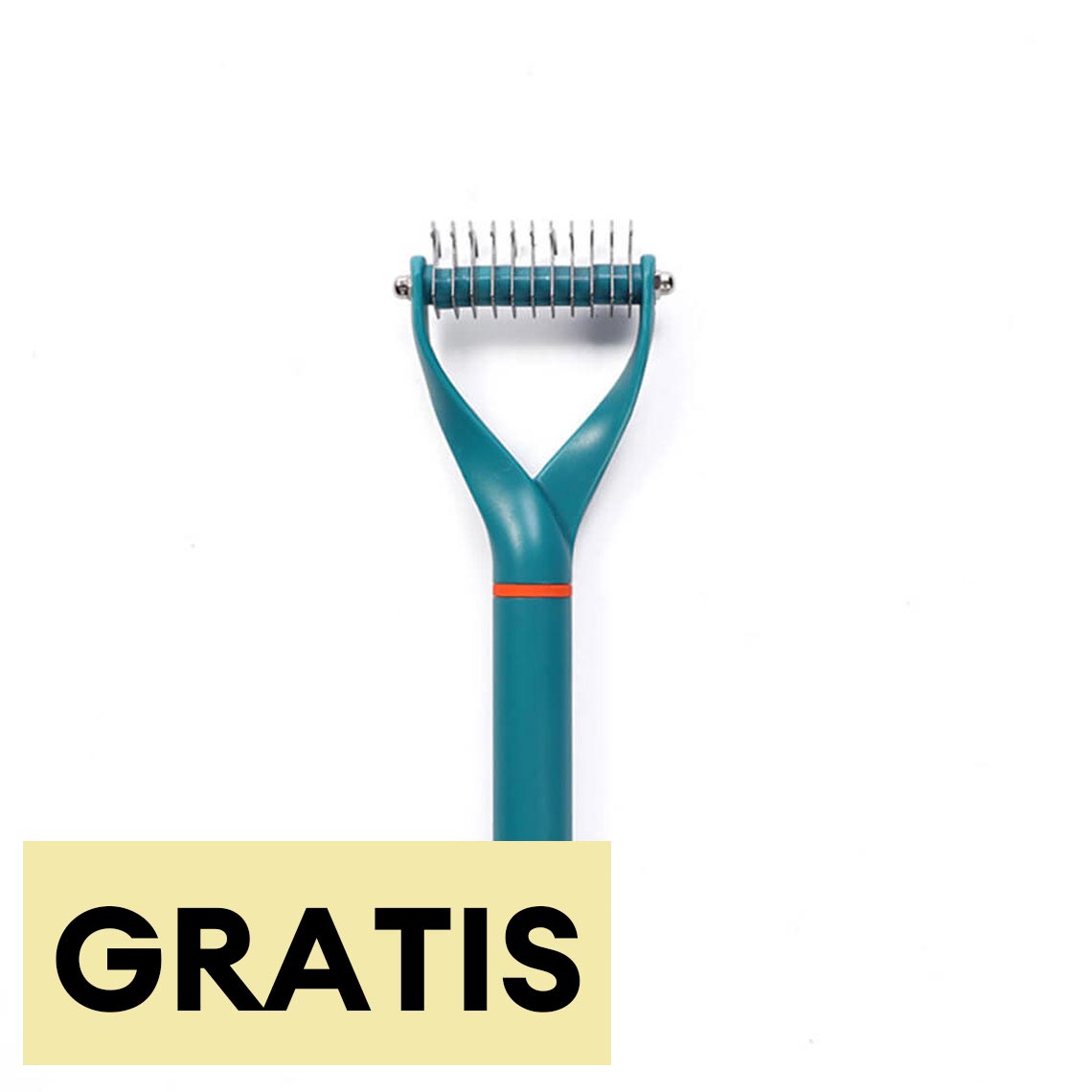 Rastrillo de peine desenredante seguro para mascotas con cuchillas de doble cara y cinta——Cantidad limitada