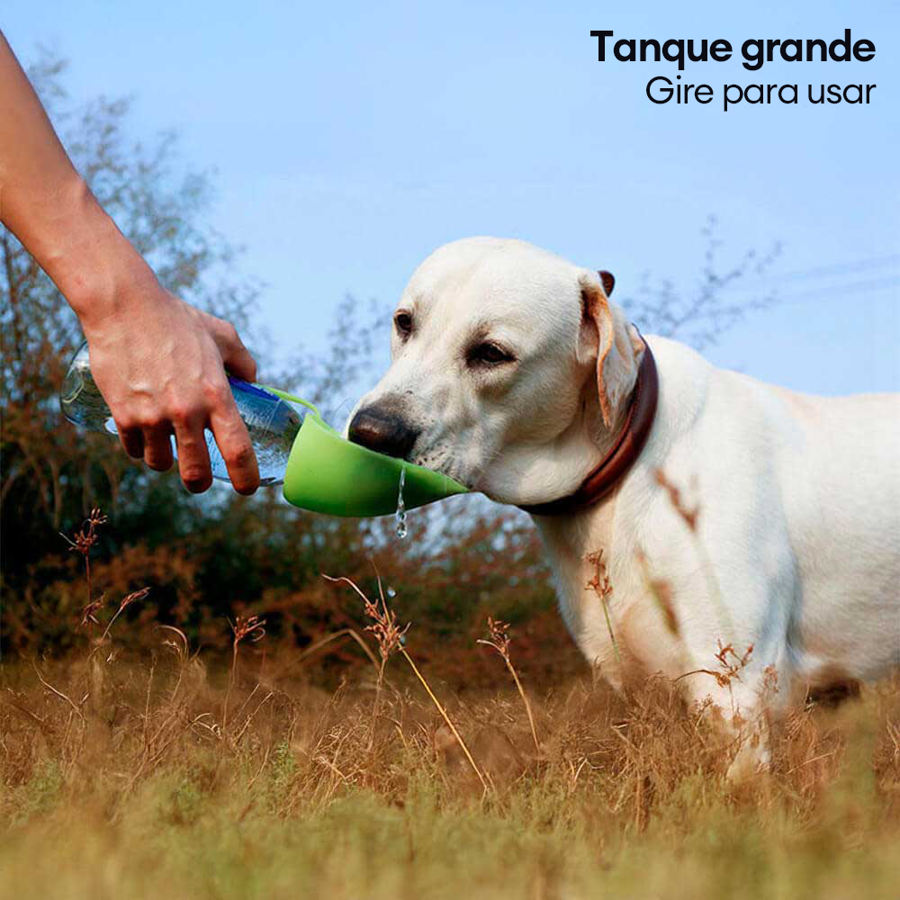 Dispensador de agua portátil para viajes al aire libre con forma de hoja, botella de agua para perros