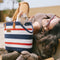 Bolsa de playa de algodón ligero de algodón liviano hecho a mano- Vacaciones de verano