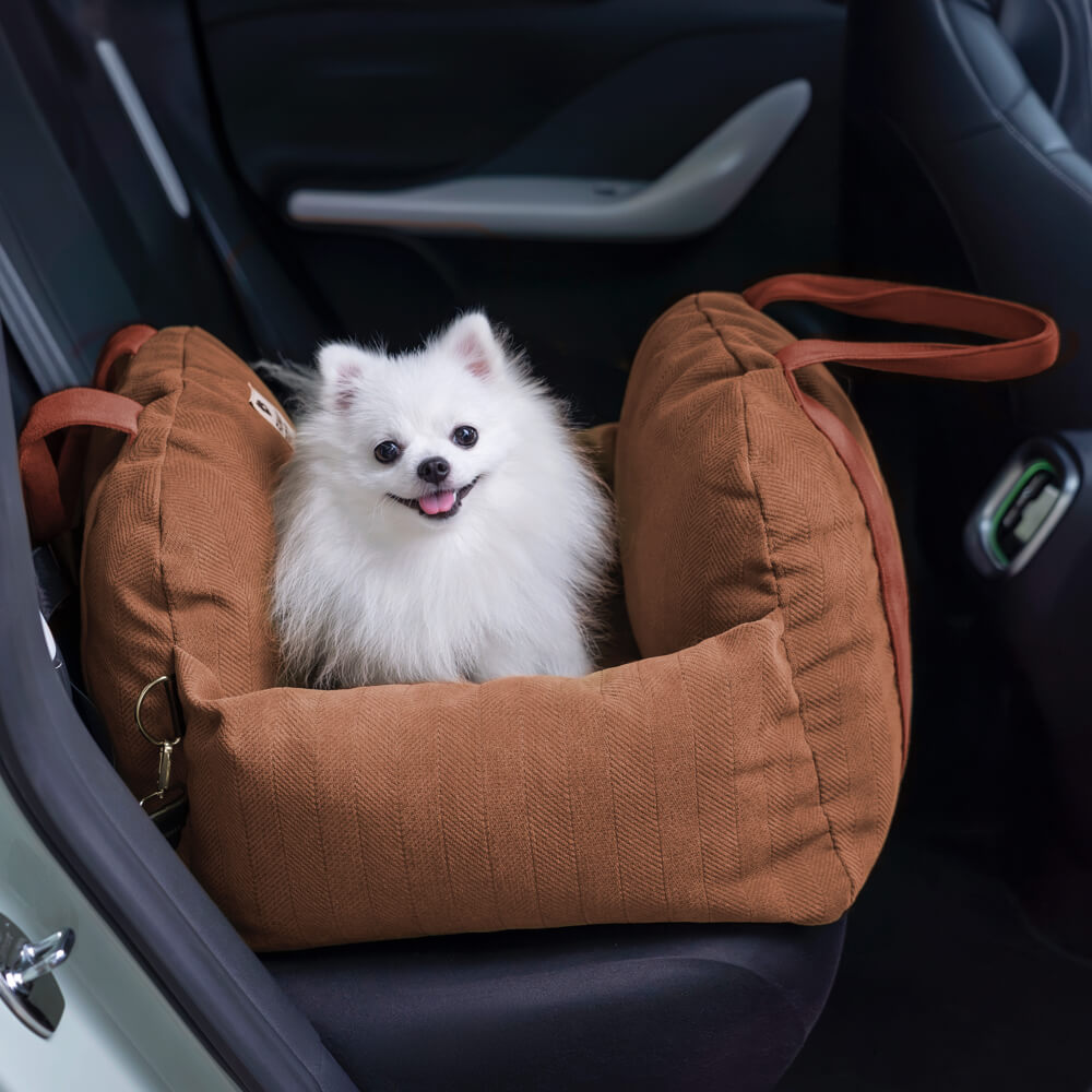 Cama de asiento de coche para perro cachorro de seguridad con refuerzo de viaje en espiga