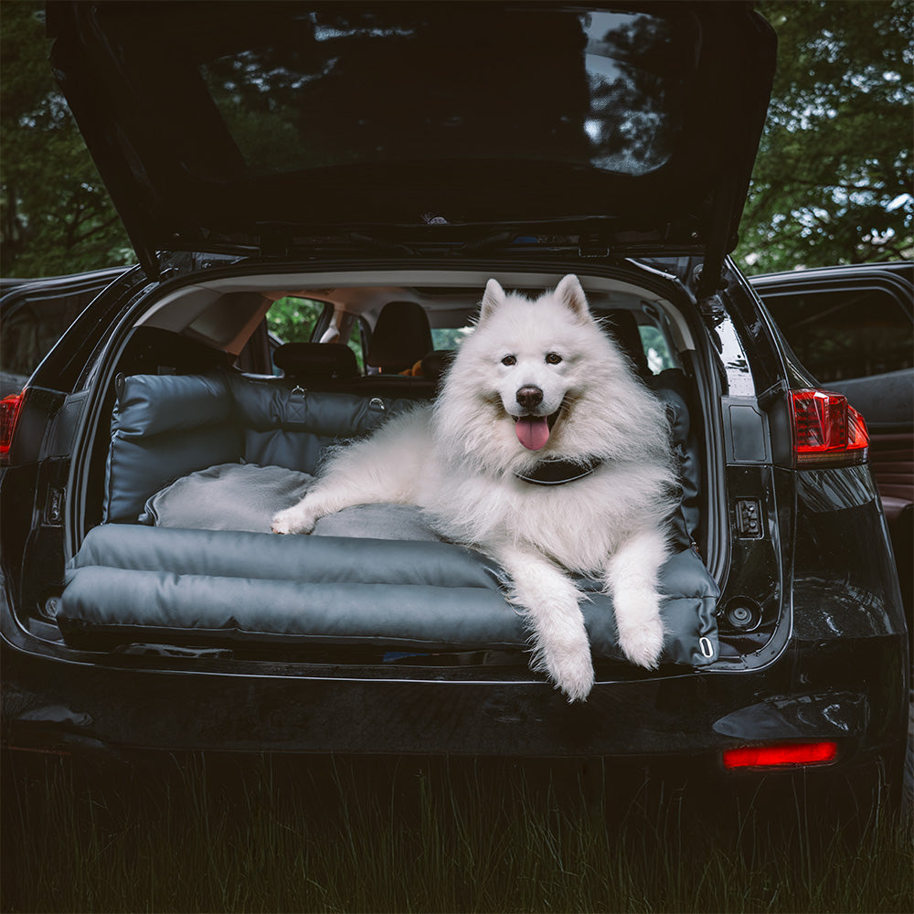 Cama elevadora grande de lujo con asiento de coche para perros de piel sintética - Urban Voyager