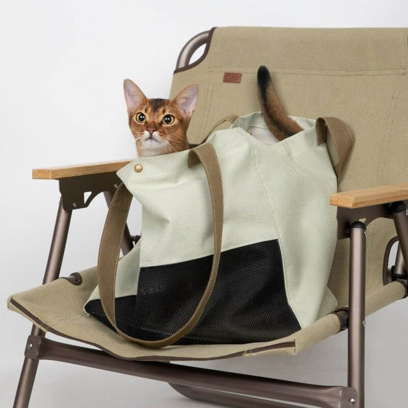 Bolsa portamascotas ligera, bolsa portátil transpirable para gatos de un solo hombro