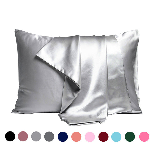 Conjunto de caja de almohada de tela suave y suave para la piel