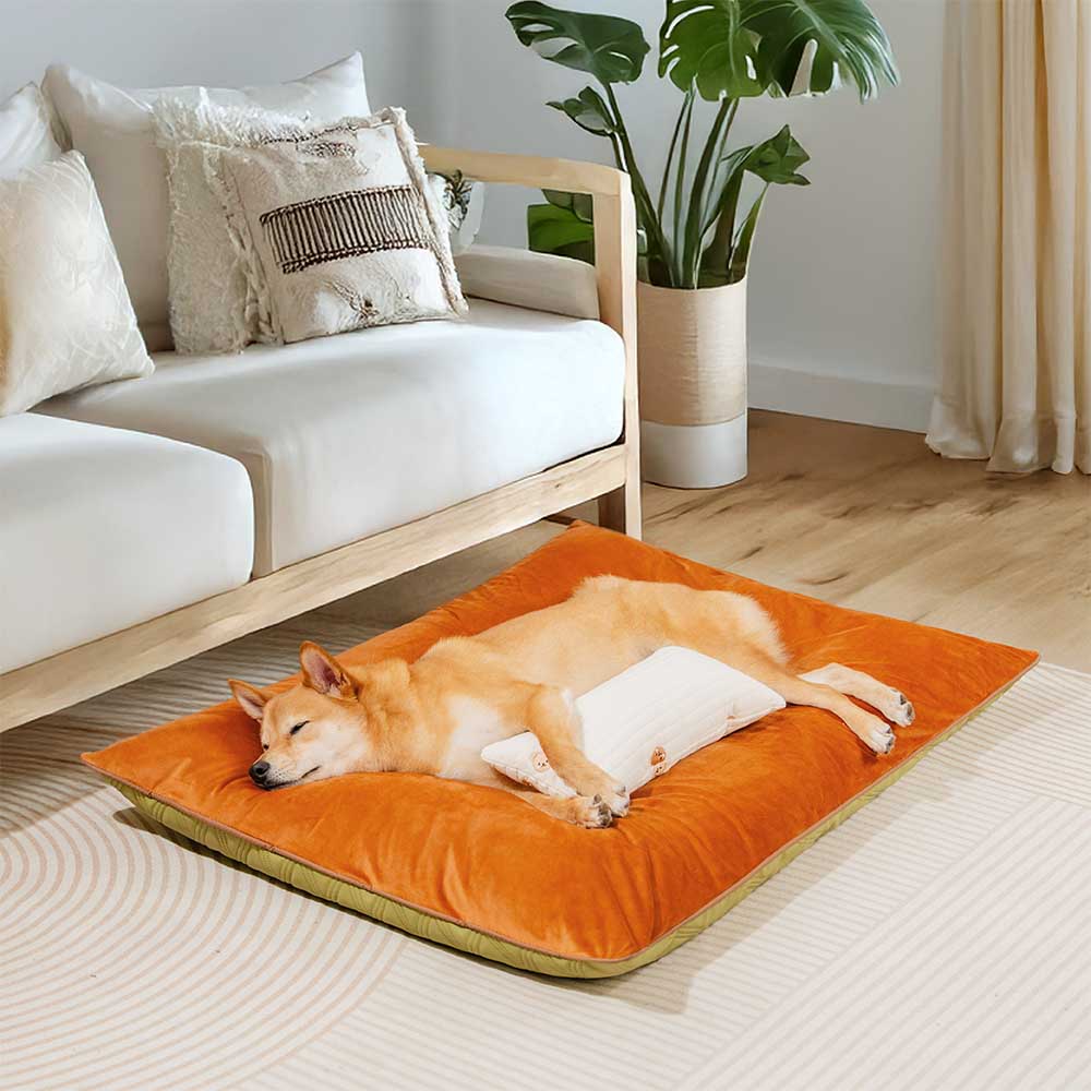 Alfombra para perros de lujo, repelente al agua y de doble cara que calma