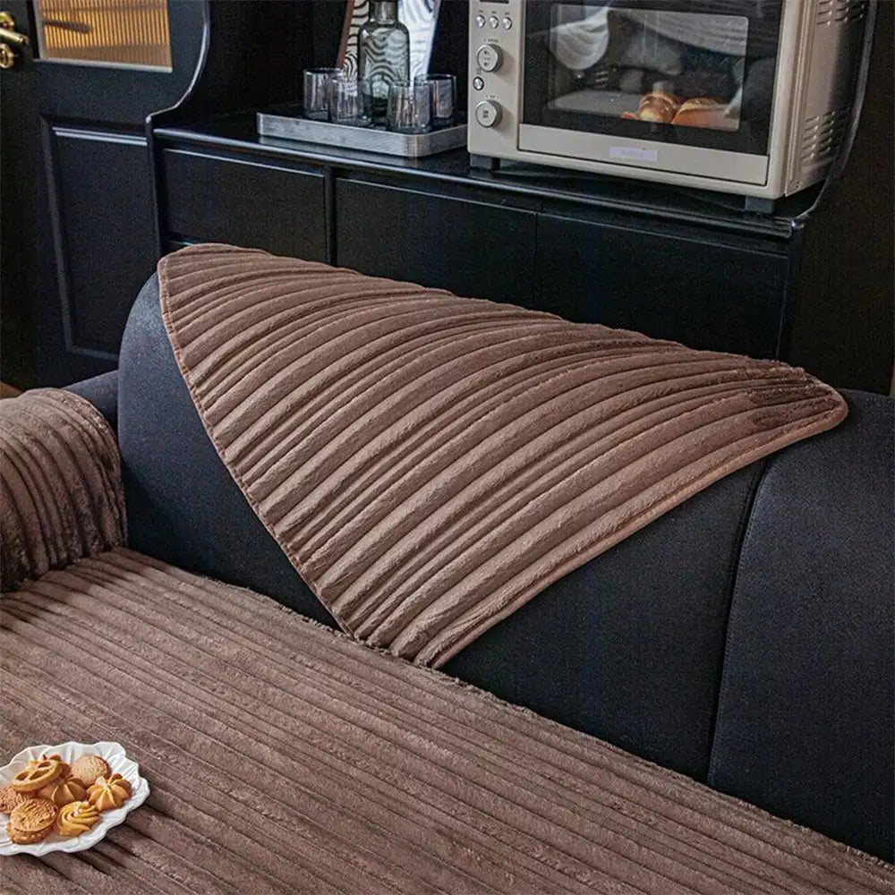 Chenille Art Corrugated Breatable No-Slip Couch Cover Coach