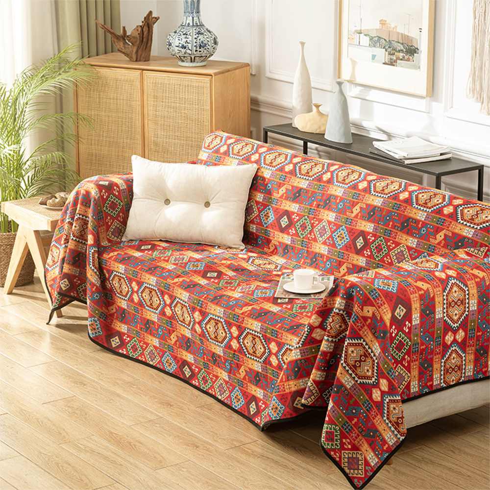 Cubierta de sofá de manta multifuncional marroquí Jacquard