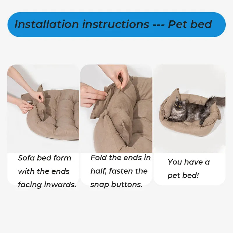 Mat de mascotas multifuncional gato de gato suave y cama para perros